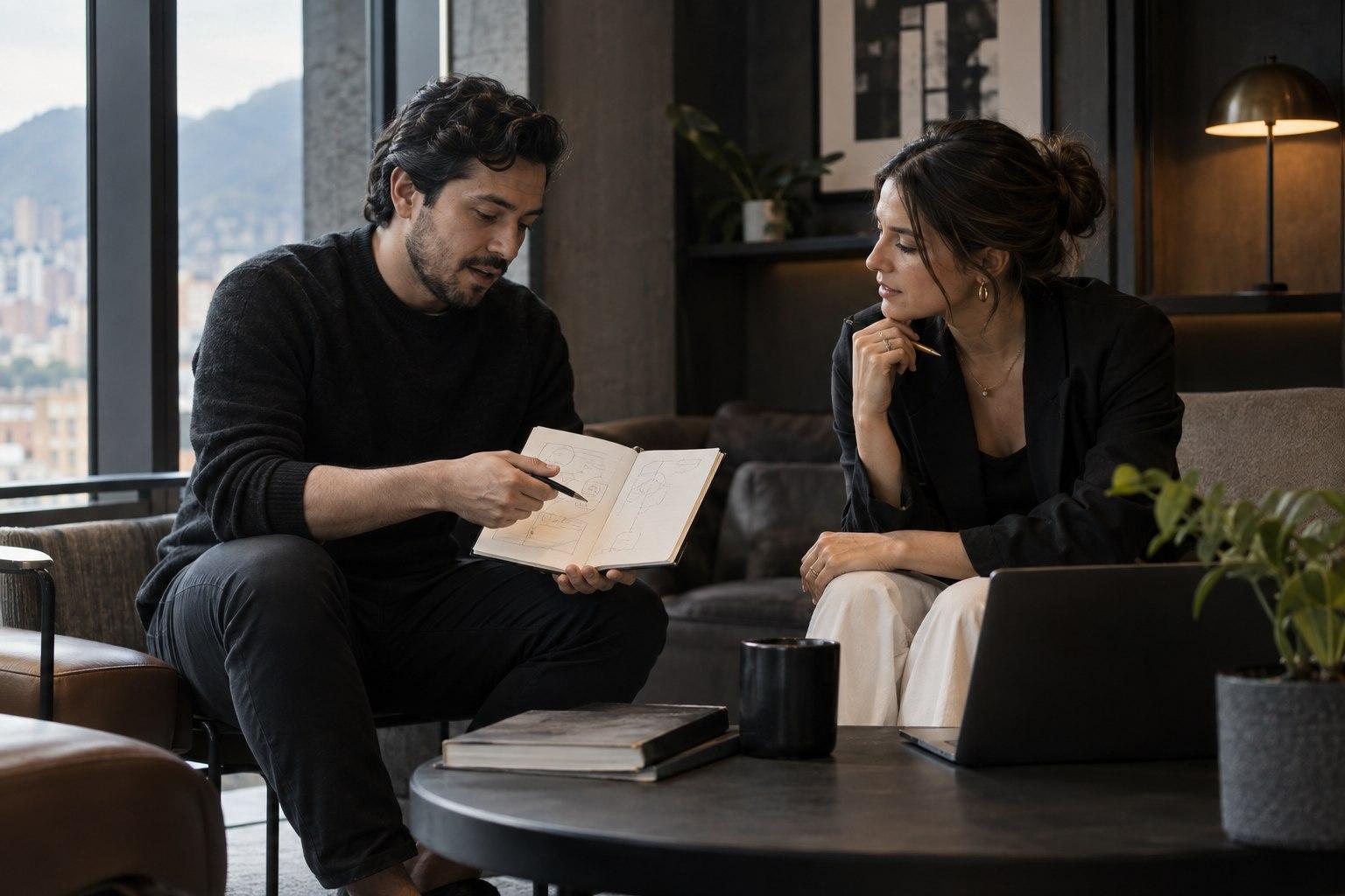 Dos fundadores contrastan ideas y conocimiento durante una conversación